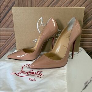 Christian Louboutin Patent Nude Blush So Kate 120